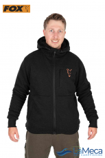 FOX COLLECTION SHERPA JACKET BLACK & ORANGE