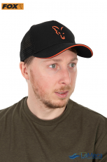 GORRA FOX COLLECTION TRUCKER CAP BLACK & ORANGE